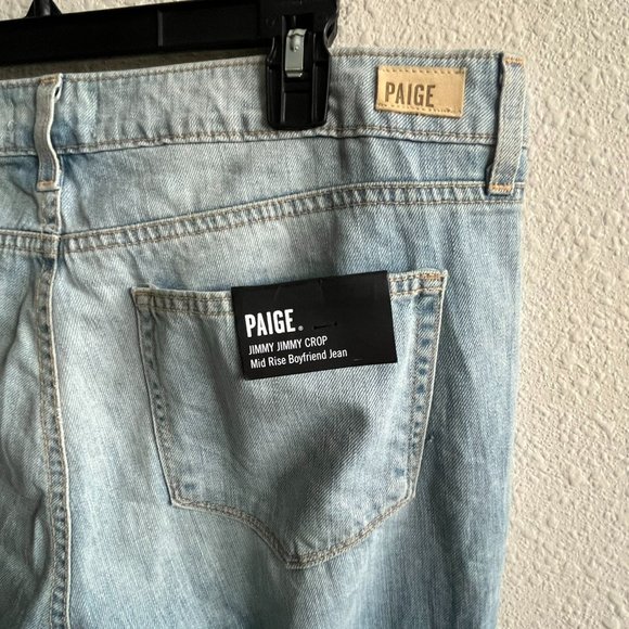 NWT Paige Jimmy Jimmy Crop Light Wash Jeans Size 30 - Picture 10 of 12